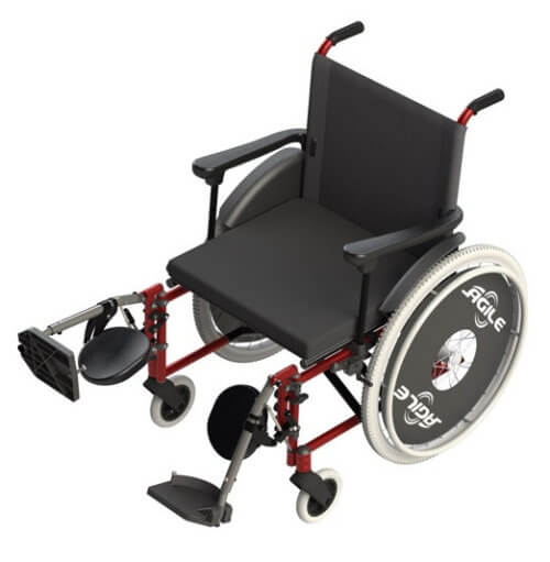 Cadeira de rodas Ágile com elevação das pernas